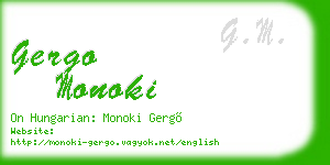 gergo monoki business card
